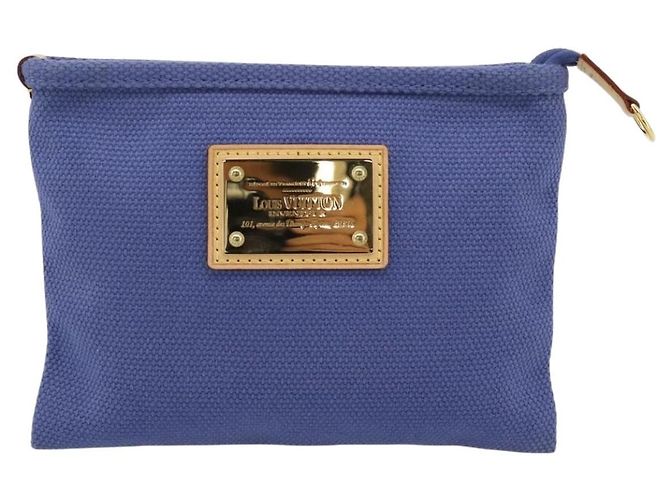 LOUIS VUITTON Antigua Pochette Platt PM Pochette Blu M40070 LV Auth 171279V - vista 13