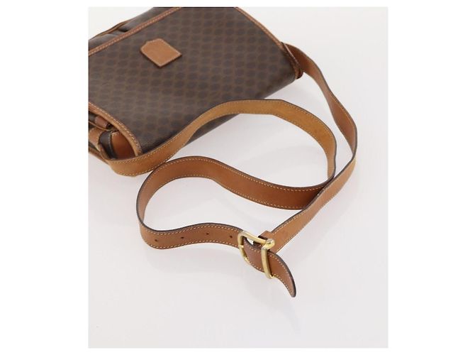 Céline Borsa Boston CELINE in tela Macadam e pelle PVC 3 Set Marrone Auth mr2452 - vista 20
