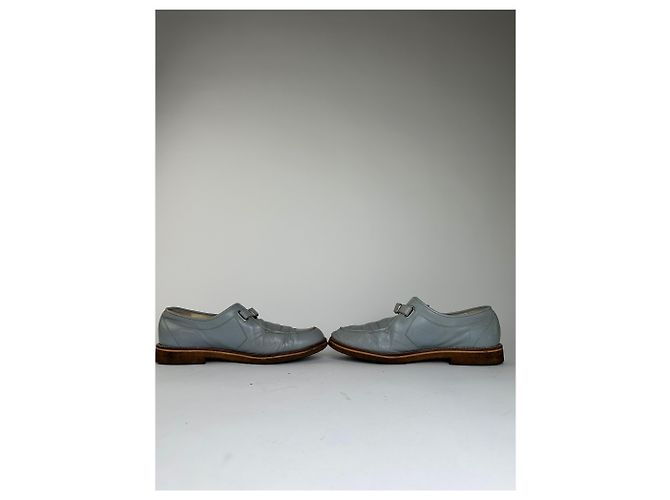 Comme Des Garcons Scarpe Monk Strap in pelle vintage Comme des Garçons Azzurro chiaro 26.5 - vista 2