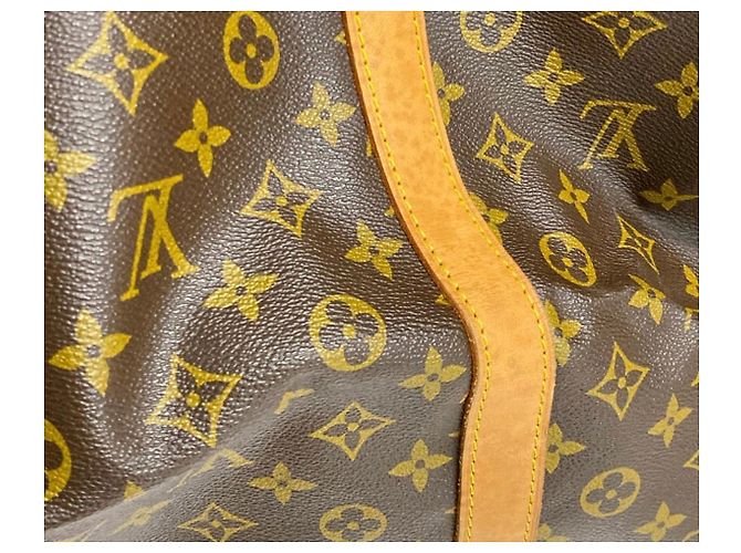 Keepall Louis Vuitton Sac Souple 55 Beige - vista 11