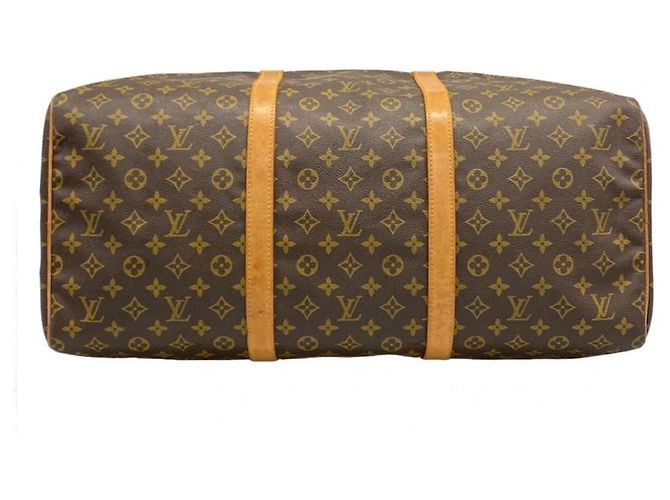 Keepall Louis Vuitton Sac Souple 55 Beige - vista 3