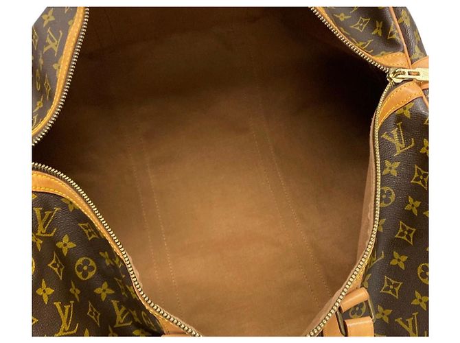 Keepall Louis Vuitton Sac Souple 55 Beige - vista 9