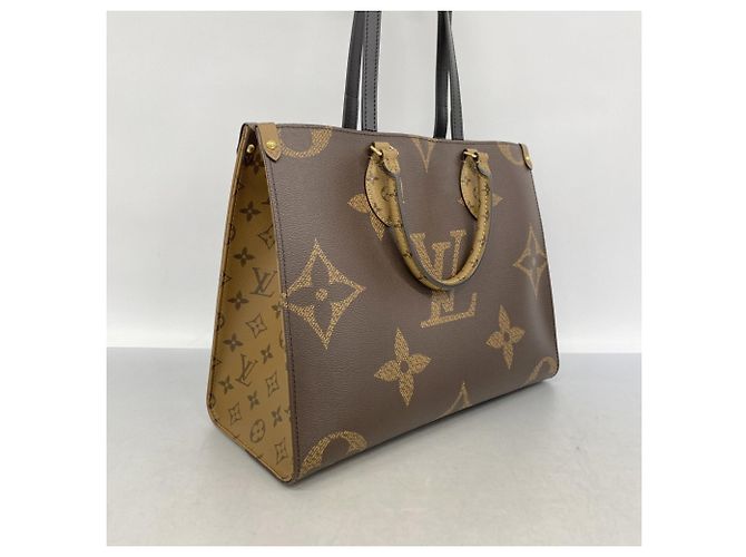 Borsa Tote Louis Vuitton Monogram Giant Reverse OnTheGo MM Marrone - vista 2