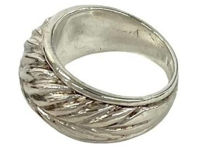 Ring Hermès Bague Hermes Vintage Leaf Argenté - vue 4