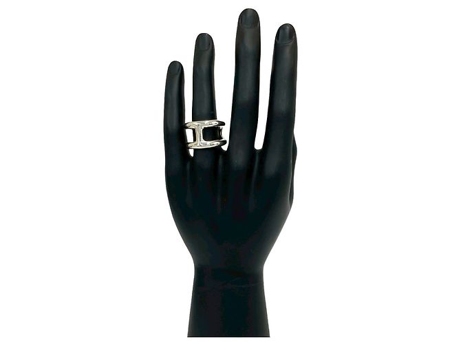 Hermès Hermes Osmo's GM Band Ring Silvery - view 2