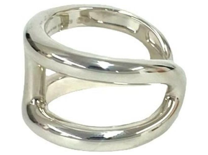 Hermès Hermes Osmo's GM Band Ring Silvery - view 4