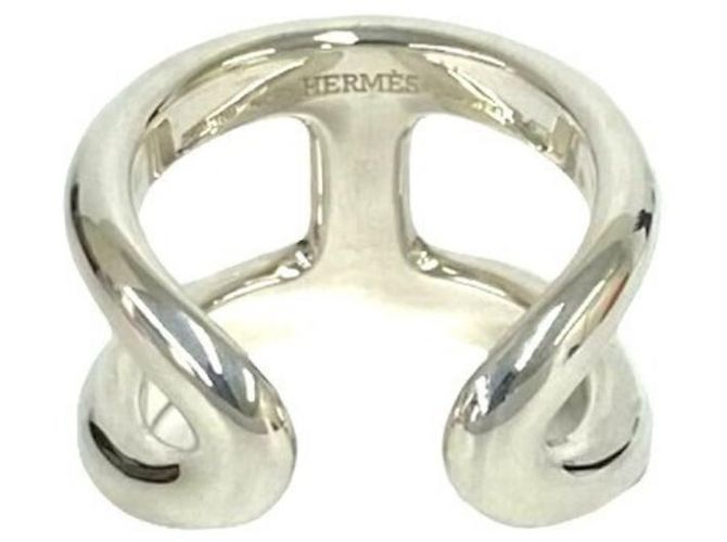 Hermès Hermes Osmo's GM Band Ring Silvery - view 6