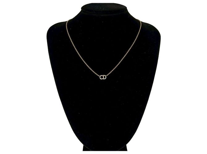 Collana Christian Dior CD Logo placcata oro D'oro - vista 2