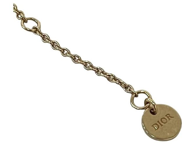 Collana Christian Dior CD Logo placcata oro D'oro - vista 3