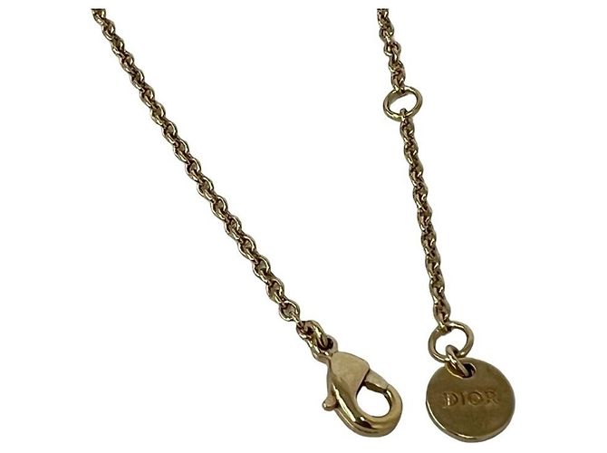 Collana Christian Dior CD Logo placcata oro D'oro - vista 4