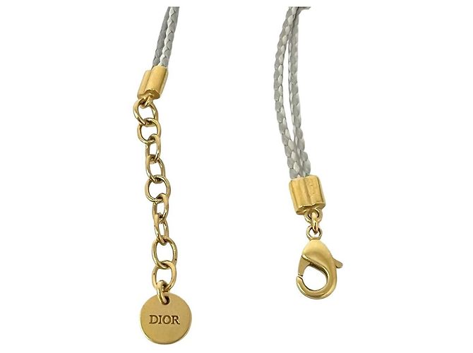 Bracciale Charm Grigio e Blu Navy Christian Dior Marrone Bianco - vista 4