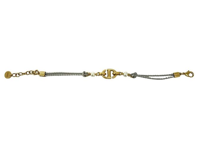 Bracciale Charm Grigio e Blu Navy Christian Dior Marrone Bianco - vista 5