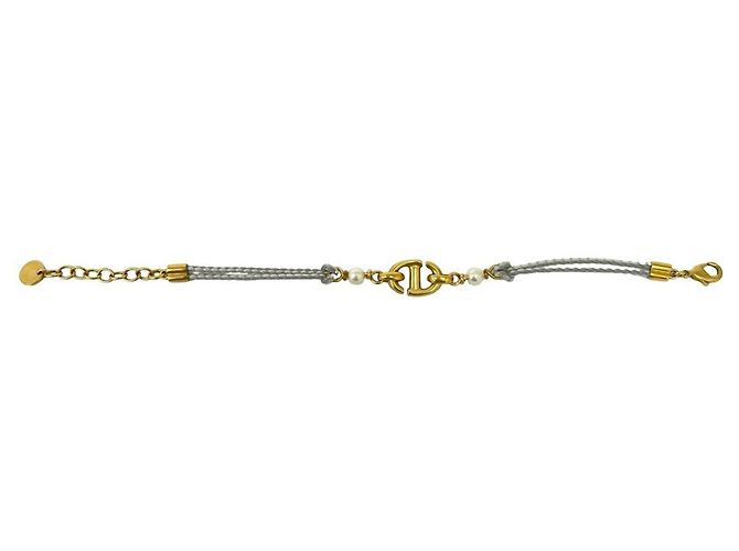 Bracciale Charm Grigio e Blu Navy Christian Dior Marrone Bianco - vista 6
