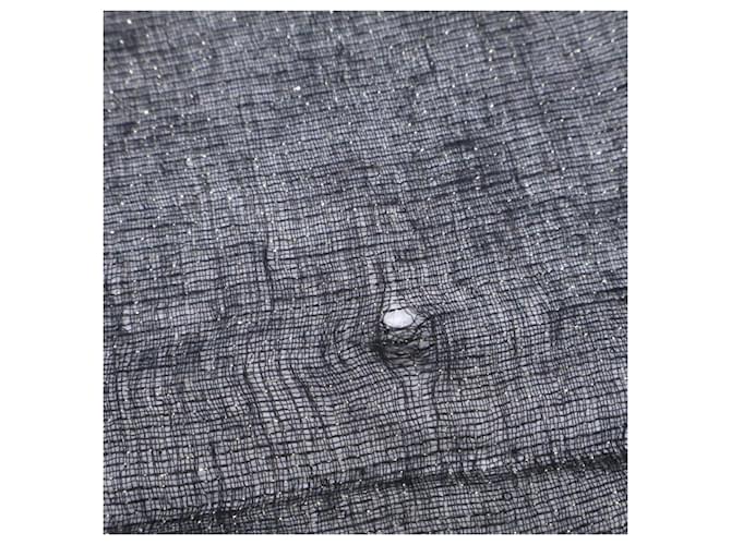 Sciarpa Chanel in alpaca e cashmere nero - vista 7