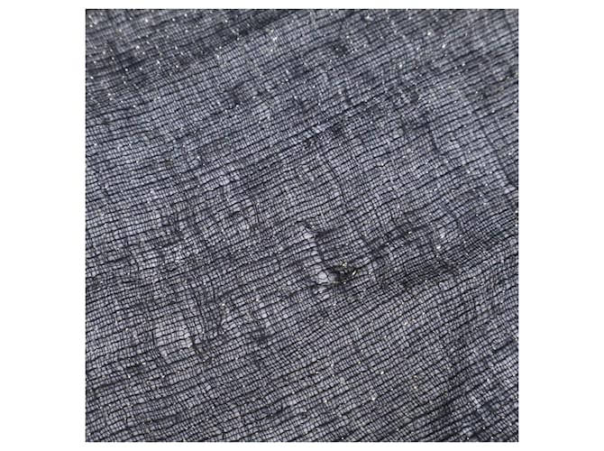 Sciarpa Chanel in alpaca e cashmere nero - vista 8
