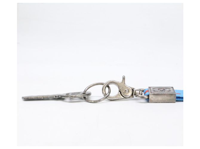 Collana con cordino Chanel 02S Sport Line Key Argento Blu Arancione - vista 4