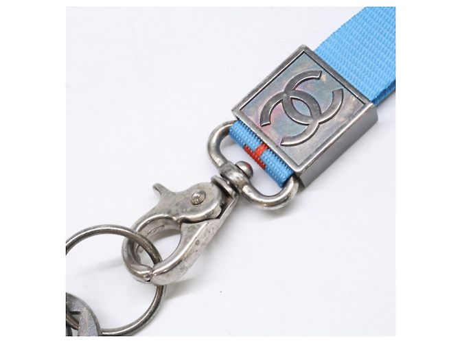 Collana con cordino Chanel 02S Sport Line Key Argento Blu Arancione - vista 7