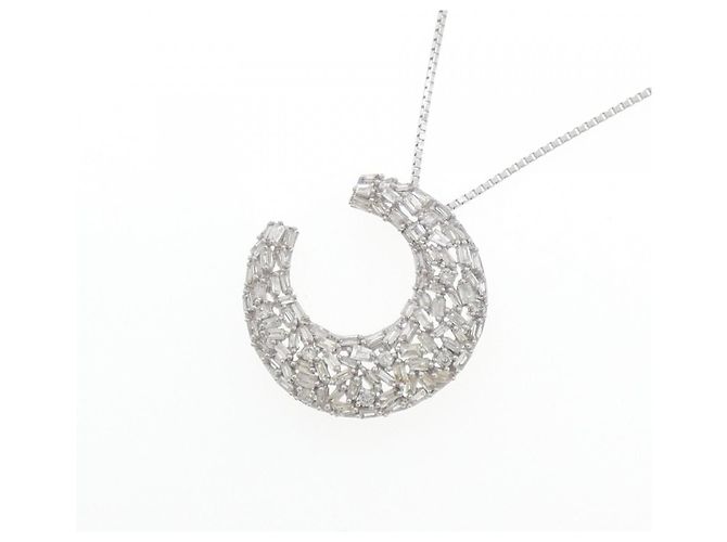 Autre Marque Collana in oro bianco Au750 e diamanti Argento - vista 3