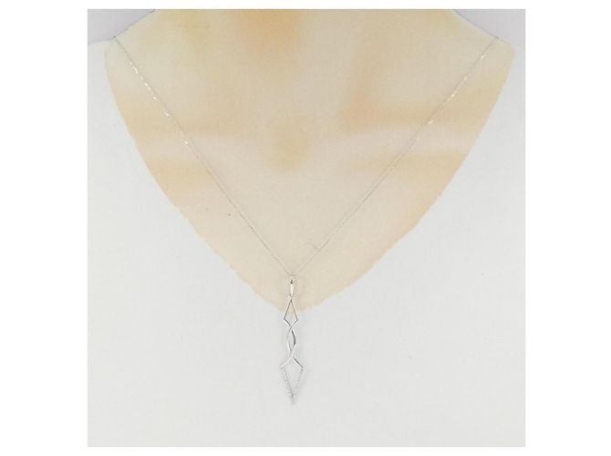 Autre Marque Collana in oro bianco e diamanti Au750 Argento - vista 6