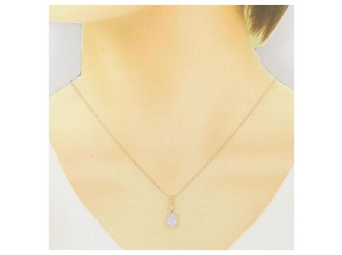 Autre Marque Au750 Opal Diamant Halskette Golden - Ansicht 6