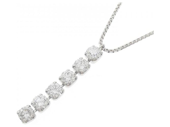 Autre Marque Collana con diamante Pt900 Argento - vista 3