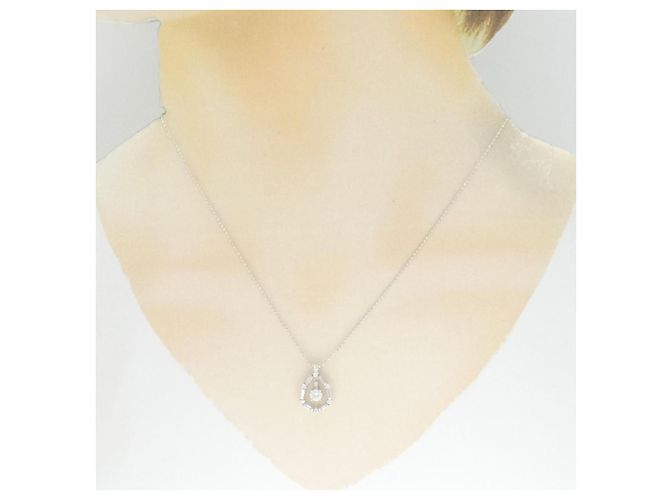Autre Marque Collana in oro bianco e diamanti Au750 Argento - vista 6
