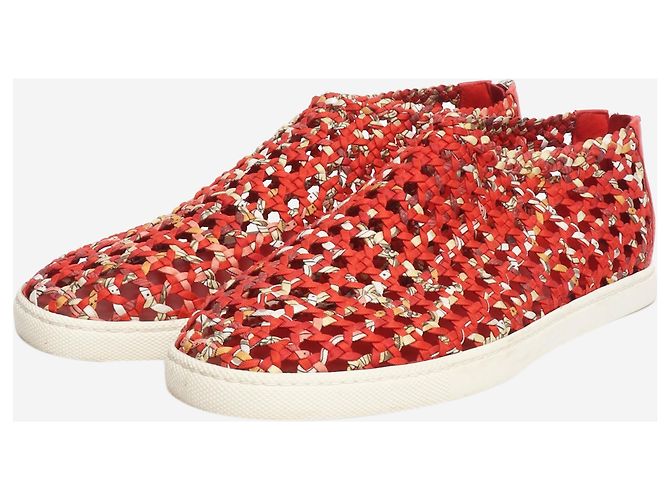 Hermès Baskets oxygene tissées rouges - taille EU 39 (UK 6) - vue 2