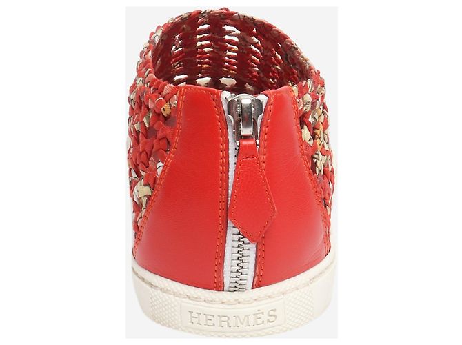 Hermès Baskets oxygene tissées rouges - taille EU 39 (UK 6) - vue 3