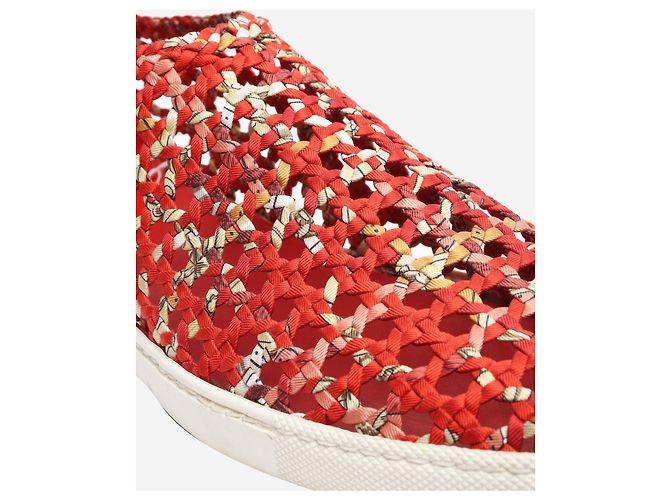 Hermès Baskets oxygene tissées rouges - taille EU 39 (UK 6) - vue 4