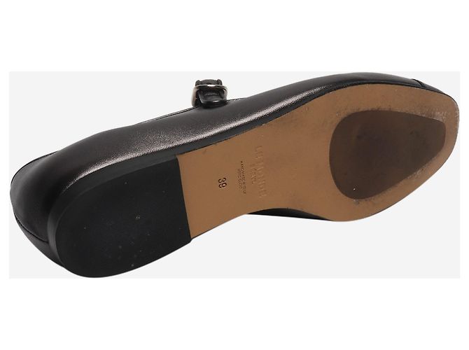 Autre Marque Schwarze metallische flache Schuhe - Größe EU 39 (UK 6) - Ansicht 4