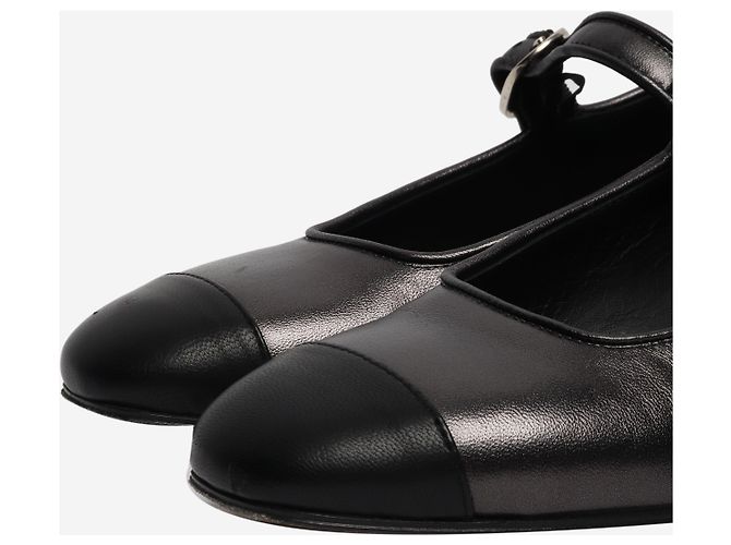 Autre Marque Schwarze metallische flache Schuhe - Größe EU 39 (UK 6) - Ansicht 5