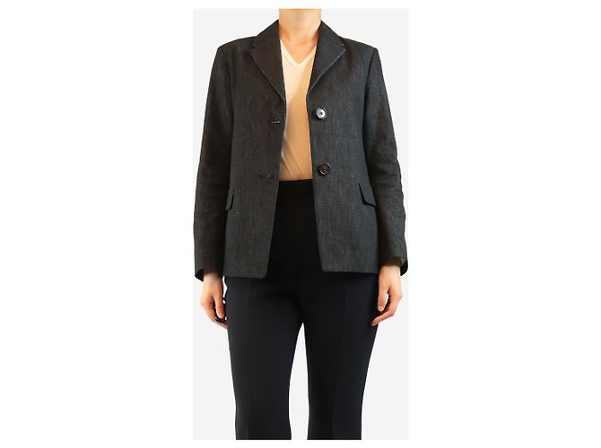 Autre Marque Schwarze Jeansjacke - Größe UK 8 - Ansicht 4