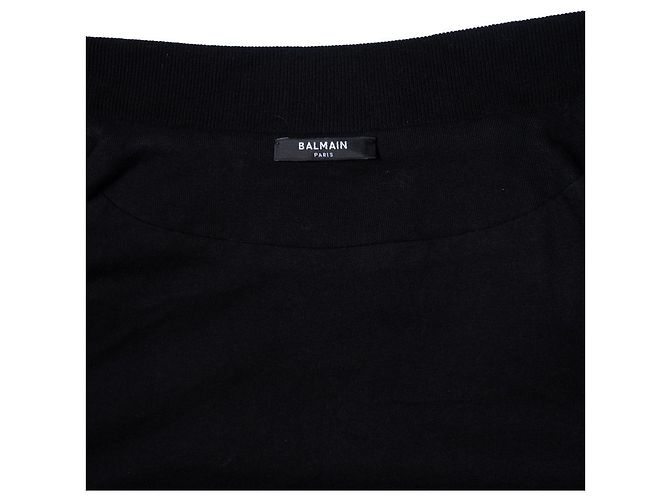 Balmain, Cardigã preto com mesh - vista 10