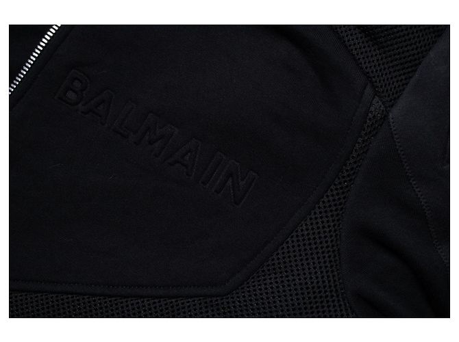 Balmain, Cardigã preto com mesh - vista 6