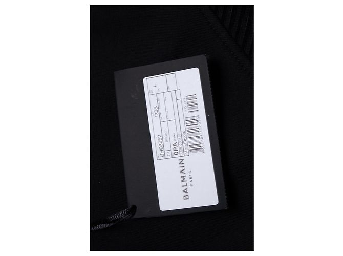 Balmain, Cardigã preto com mesh - vista 9