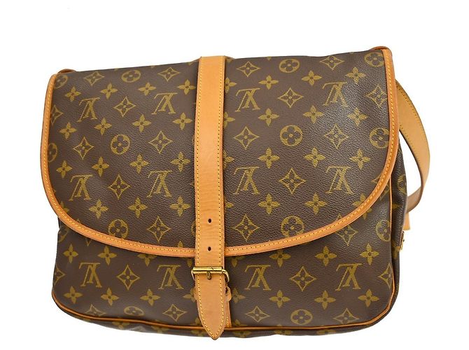 Borsa Louis Vuitton Saumur in Tela Monogram 35 Marrone - vista 2