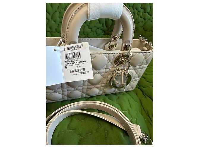 Dior Lady D-Joy Borsa a mano in pelle di agnello - Beige - vista 8