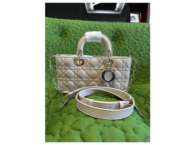 Dior Lady D-Joy Borsa a mano in pelle di agnello - Beige - vista 14