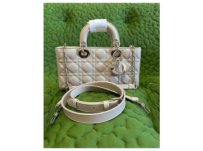 Dior Lady D-Joy Borsa a mano in pelle di agnello - Beige - vista 4