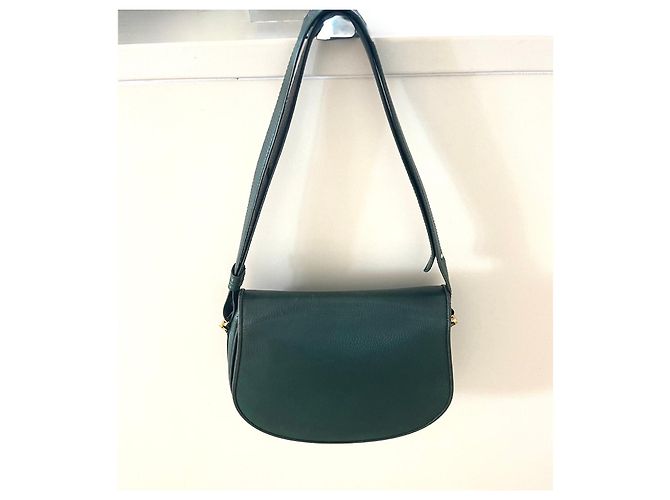 Cartier Must de Cartier Green Grained Leather Flap Satchel Bag Dark green - view 10