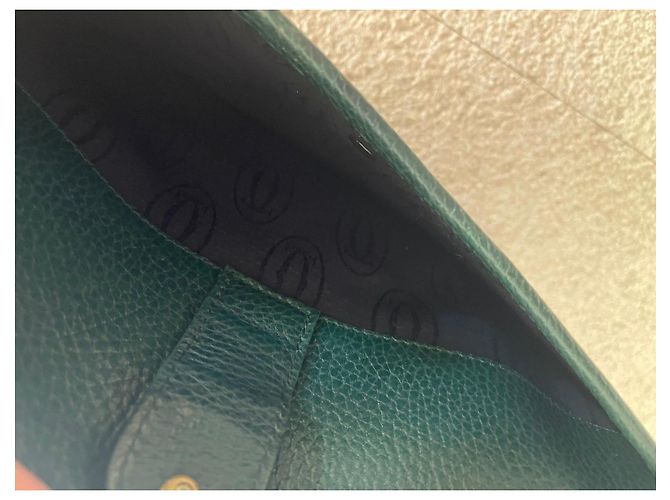 Cartier Must de Cartier Green Grained Leather Flap Satchel Bag Dark green - view 11