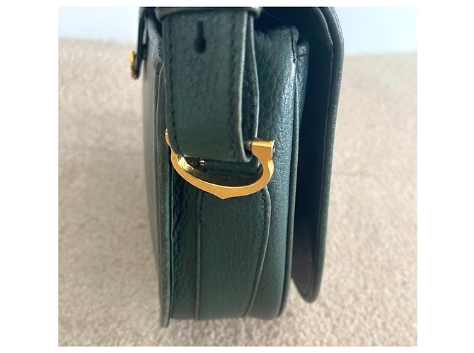 Cartier Must de Cartier Green Grained Leather Flap Satchel Bag Dark green - view 12