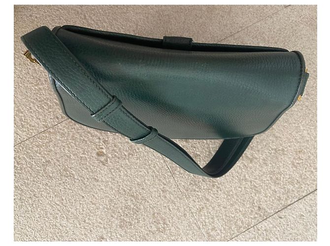 Cartier Must de Cartier Green Grained Leather Flap Satchel Bag Dark green - view 15