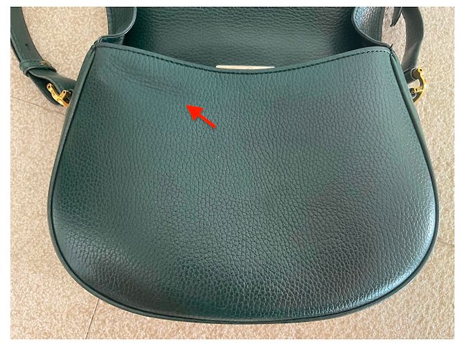 Cartier Must de Cartier Green Grained Leather Flap Satchel Bag Dark green - view 20
