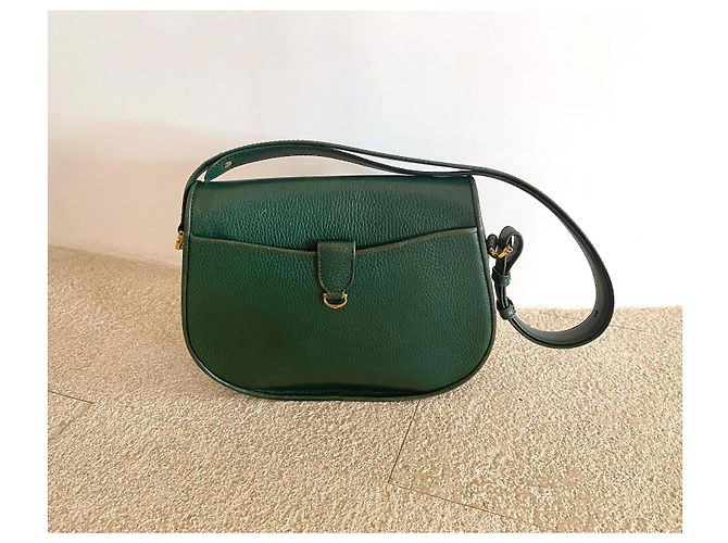 Cartier Must de Cartier Green Grained Leather Flap Satchel Bag Dark green - view 3