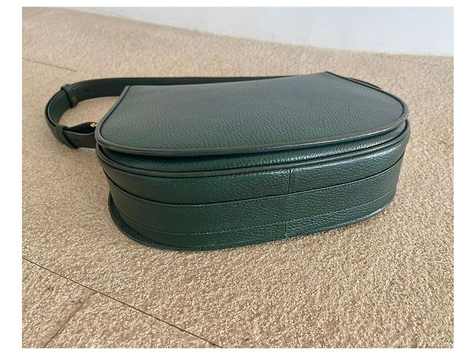 Cartier Must de Cartier Green Grained Leather Flap Satchel Bag Dark green - view 8