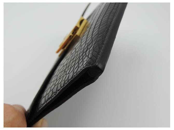 Hermès Pochette Alligator, Nero - vista 6