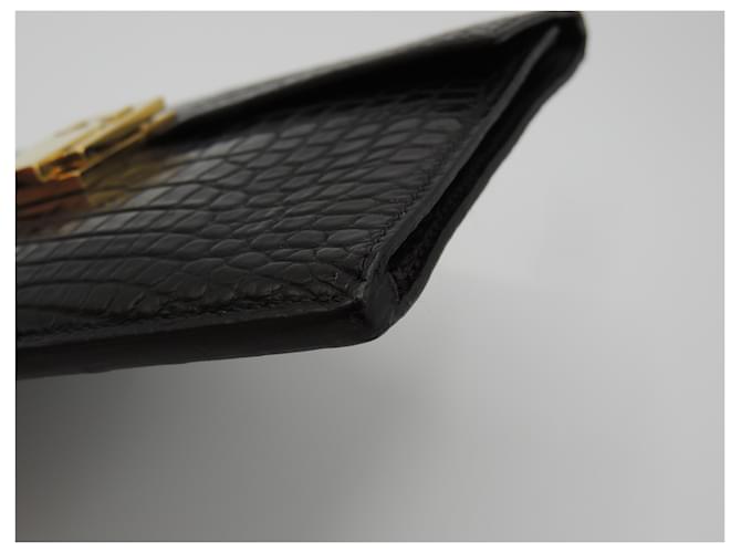 Hermès Pochette Alligator, Nero - vista 7
