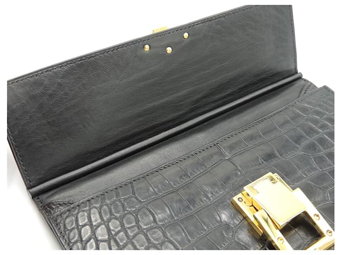 Hermès Pochette Alligator, Nero - vista 9