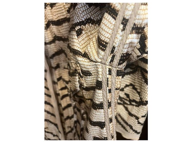 Roberto Cavalli Zebra-Print Seidenjacke Schwarz Beige Zebra-druck - Ansicht 8